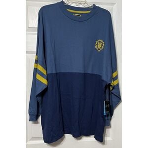 Blizzard WoW Stormwind Shirt Mens 2XL Blue Stripe Spellout 2 Sided Logo Alliance